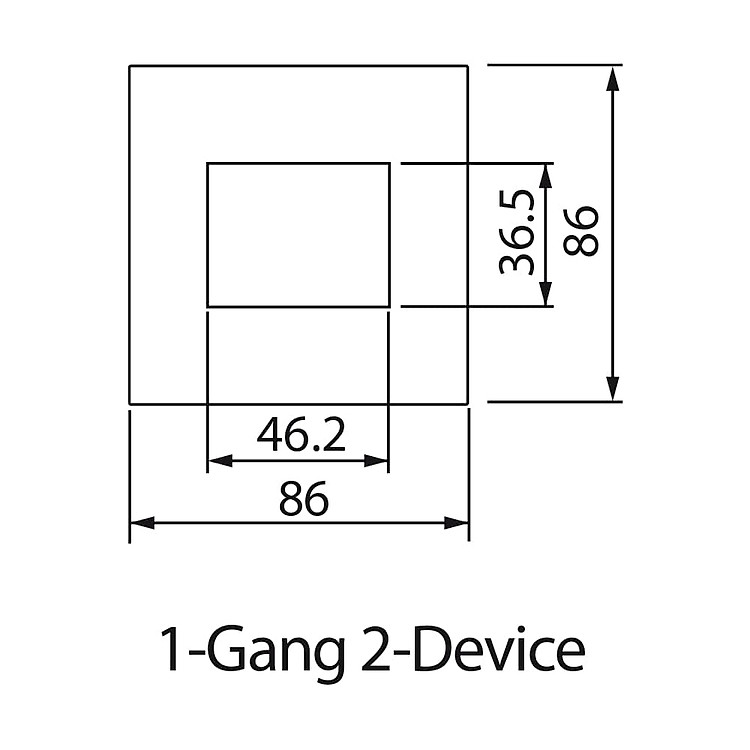 Mặt vuông cho 2 thiết bị - Panasonic Việt Nam