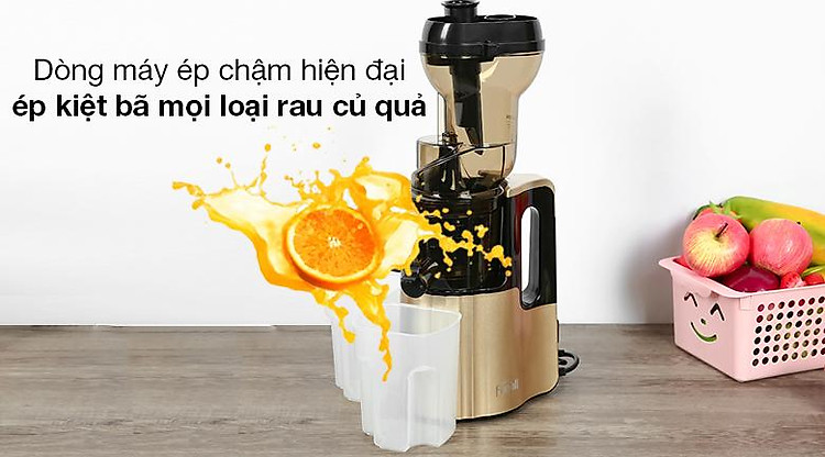 Máy ép chậm Ferroli FSJ-200M - Ferroli FSJ-200M thuộc dòng máy ép chậm cho khả năng ép kiệt bã mọi loại rau củ quả