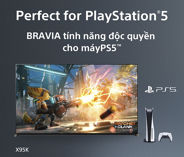 Bravia tính năng độc quyền cho máy PS5 - Google Tivi Mini LED Sony 4K 85 inch XR-85X95K