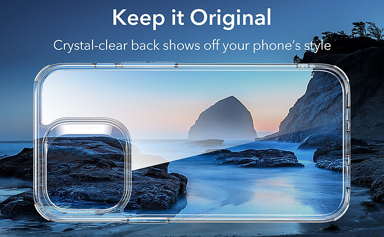 Ốp Lưng Cho iPhone 13 / 13 Pro / 13 Pro Max ESR Classic Hybrid Shock-Absorbing Case (Mặt Lưng Kính Cường Lực) - Hàng Nhập Khẩu