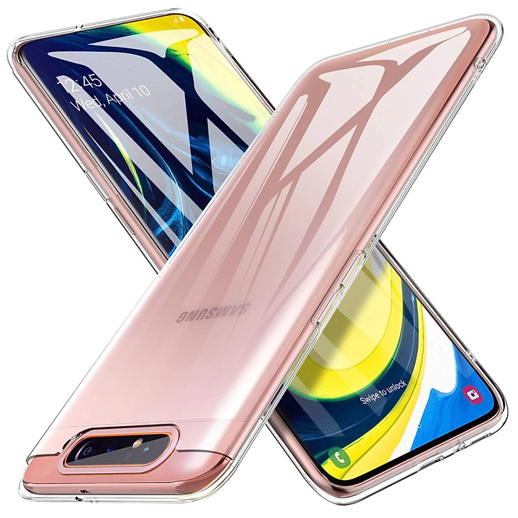 Ốp lưng silicon dẻo trong suốt cho Samsung Galaxy A80 / A90 hiệu Ultra Thin siêu mỏng 0.6mm - Hàng nhập khẩu