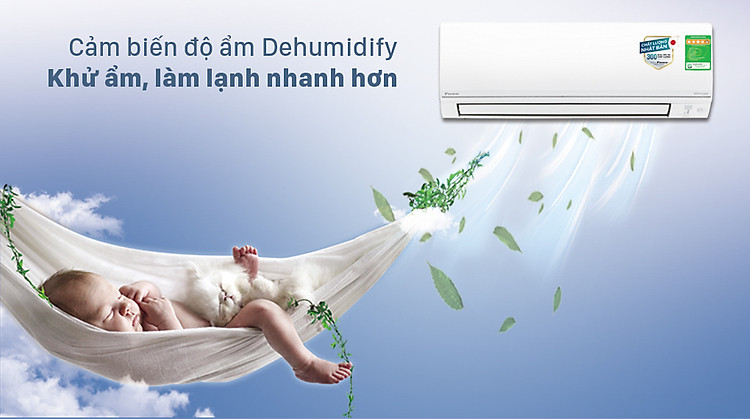 Máy lạnh 2 chiều Daikin Inverter 1.5 HP FTHF35VAVMV - Tính năng khử ẩm Dehumidify đến 25%