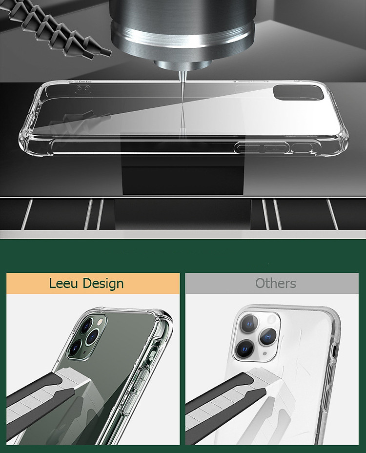 Ốp Hybrid TPU + Kính Cường Lực Leeu Design dành cho iPhone 11 / 11 Pro / 11 Pro Max _ Hàng Nhập Khẩu