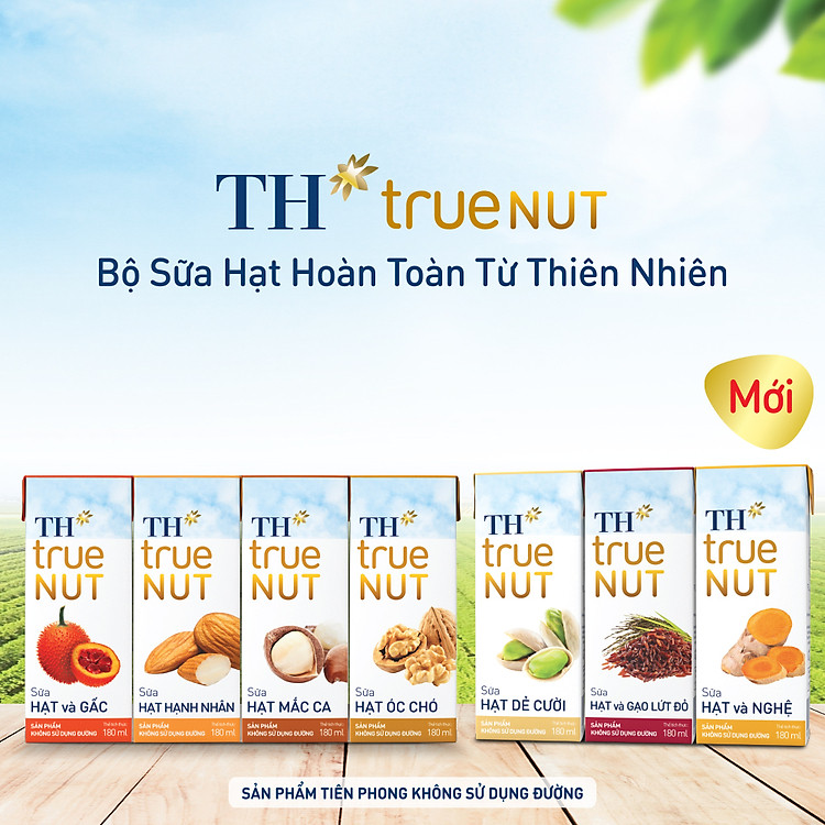 combo 4 hộp sữa hạt óc chó th true nut 1l (1l x 4) 1