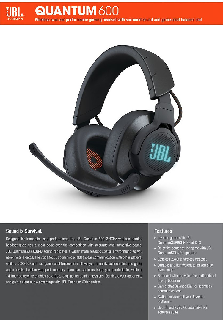 Mua Tai nghe Gaming JBL QUANTUM 600 Hàng Chính Hãng PGI Tiki