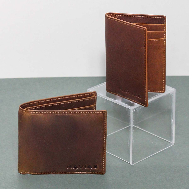 Couple Bóp Ví Cặp Đôi Enus & Gapple Handcrafted Wallet Brown