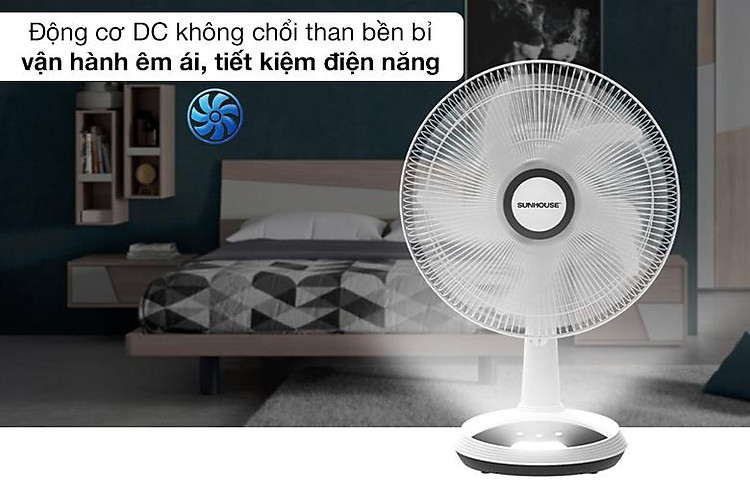 Động cơ - Quạt sạc điện Sunhouse SHD7223