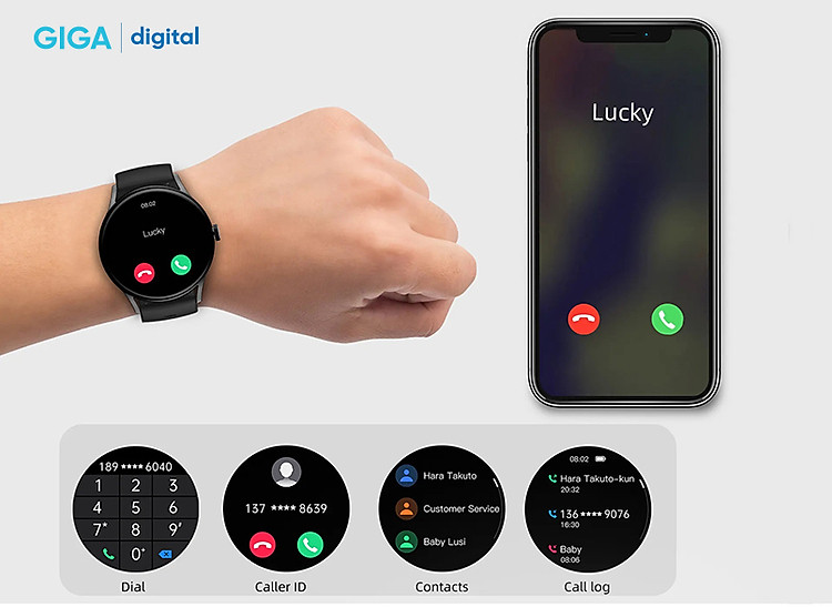 Đồng hồ thông minh Imilab Imiki TG1 hỗ trợ cuộc gọi Bluetooth