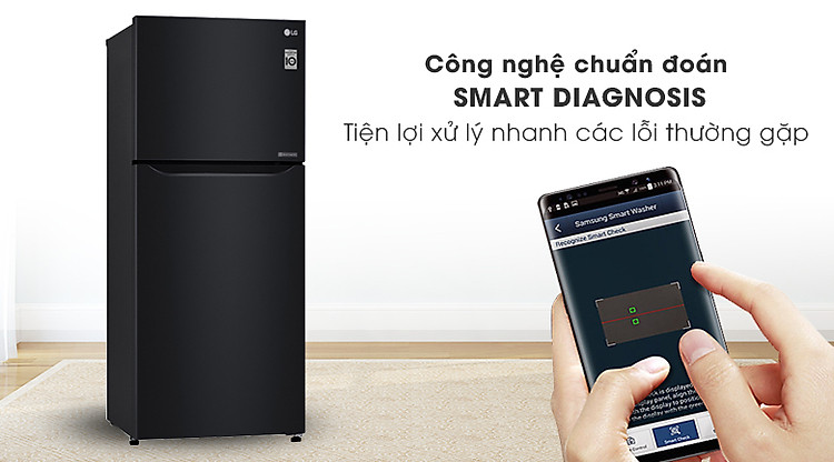Tủ lạnh LG Inverter 393 lít GN-B422WB-Tiện lợi bởi công nghệ chuẩn đoán lỗi thông minh Smart Diagnosis