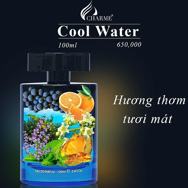 Nước Hoa Charme Cool Water 100ml Nam Chính Hãng