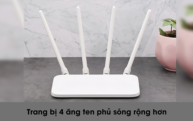 Router Wifi Chuẩn AC1200 Xiaomi 4A Trắng - 4 ăng ten