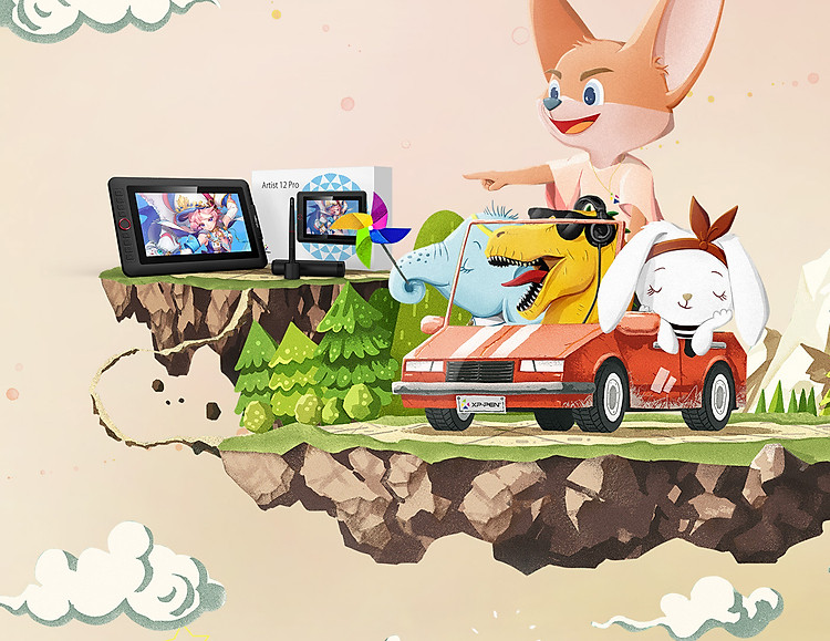 Bảng Vẽ Màn Hình XP-Pen Artist 12 Pro fullHD Lực Nhấn 8192 Hỗ Trợ Cảm Ứng Nghiêng - Hàng Chính Hãng