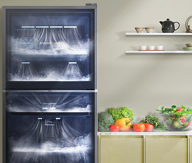 Tủ lạnh Samsung Bespoke Inverter 305 lít RT31CB56248ASV làm lạnh vòm