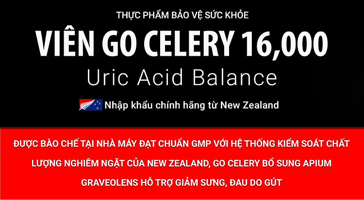 Viên gút GO Celery 16000 New Zealand