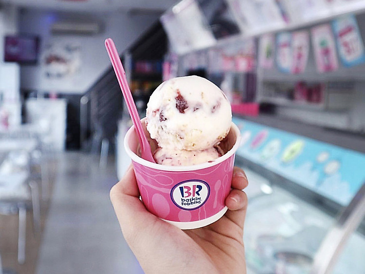 Baskin Robbins là thương hiệu kem nổi tiếng được yêu thích tại Mỹ