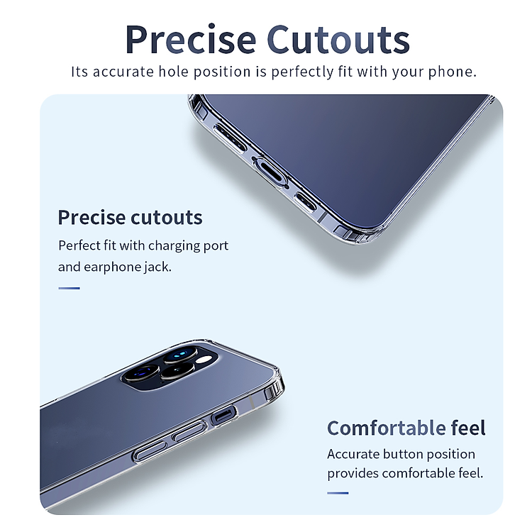 Ốp lưng chống sốc trong suốt cho iPhone 13 / 13 Mini / 13 Pro / 13 Pro Max hiệu Rock Protective Case