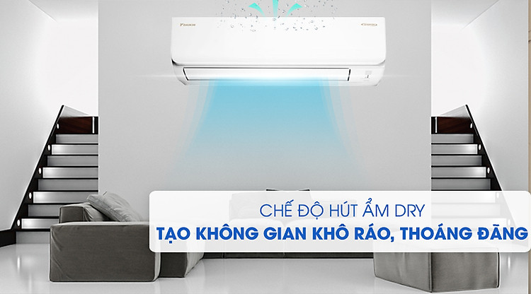 Máy lạnh Daikin Inverter 2 HP FTKA50UAVMV-Tạo bầu không gian khô ráo, thoáng đãng cùng chức năng hút ẩm