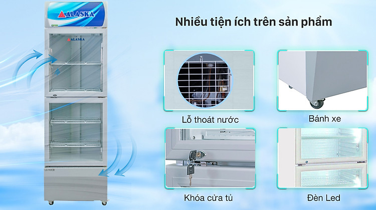 Nhiều tiện ích - Tủ mát Alaska 382 lít LC 743DB