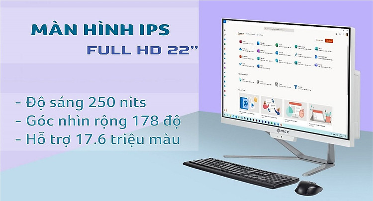 Màn hình trên AIO 1182P2 Plus cũng cho kết quả ấn tượng