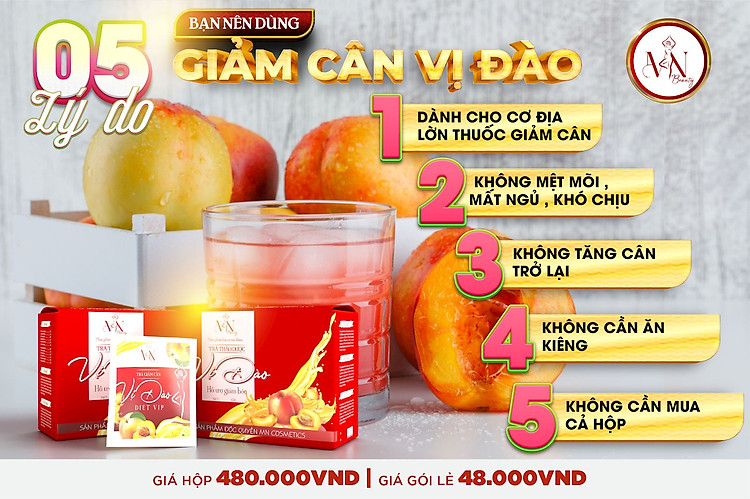 Trà Giảm Cân Vị Đào