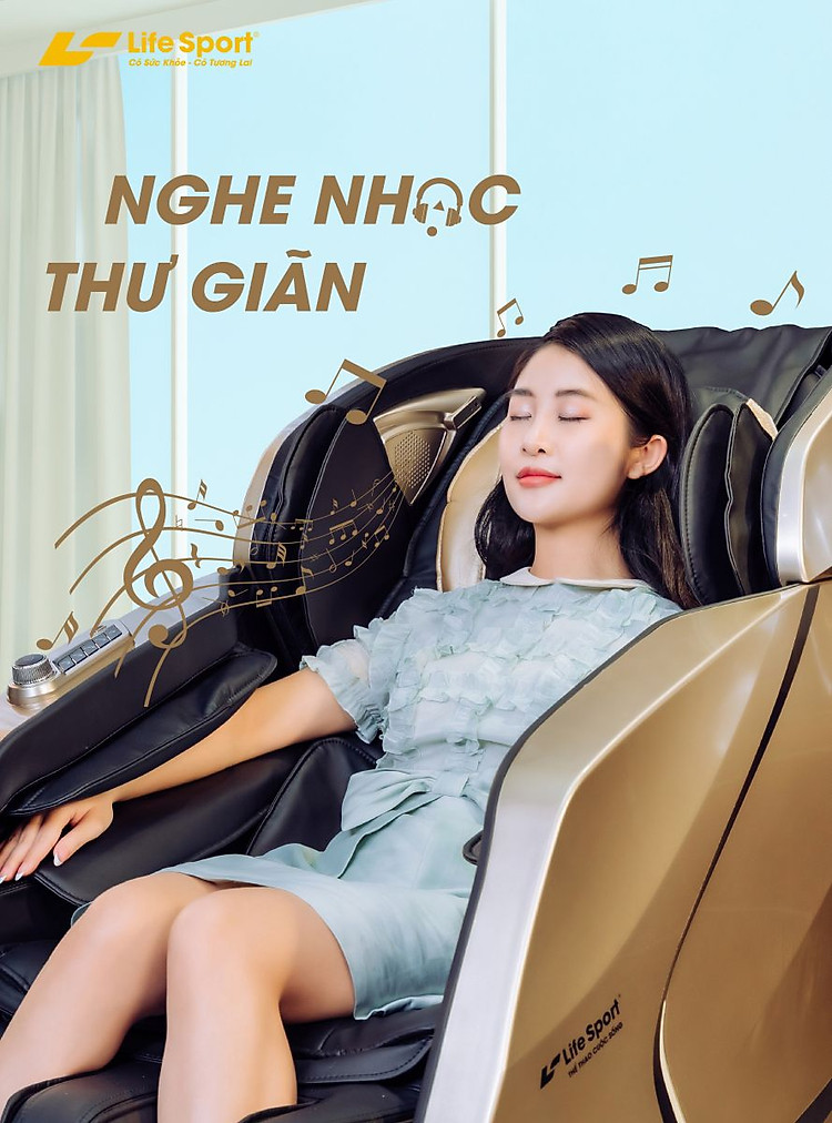 Nghe nhạc cực đỉnh cùng ghế massage