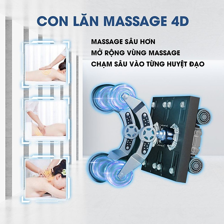 ghế massage toàn thân klc k8888, công nghệ nhiệt hồng ngoại kết hợp điều khiển giọng nói, con lăn 4d 1