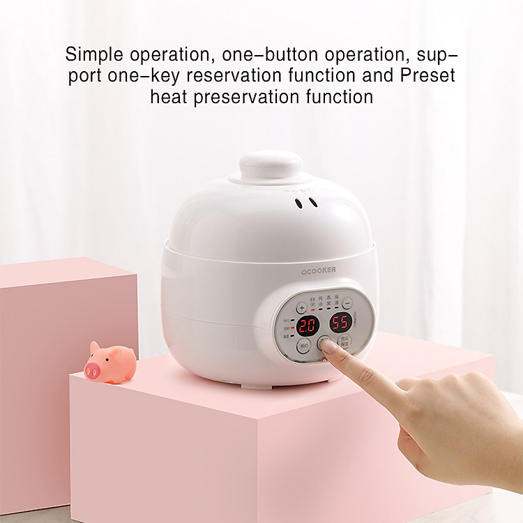 QCOOKER CR DZ08 Mini Slow Cooker XIAOMI kitchen sous vide cooker Home ceramics smart electric cooker