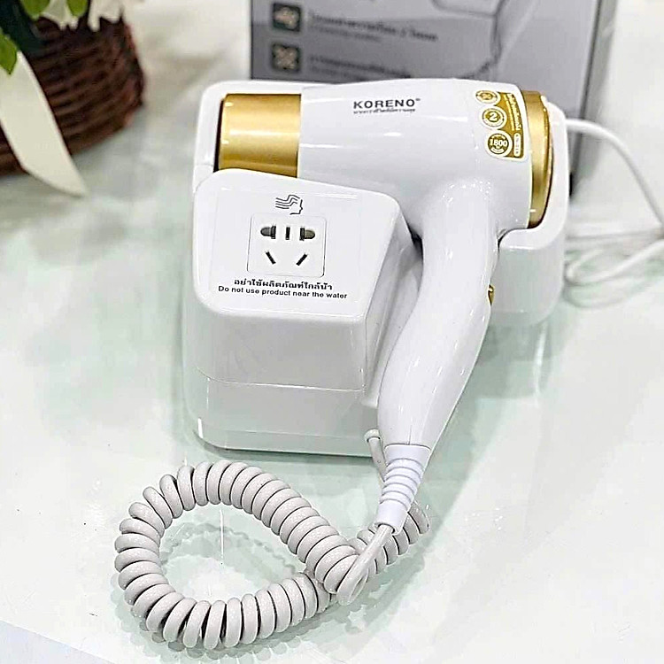 Máy sấy tóc treo tường Koreno Thái Lan KN-518 công suất 1800W