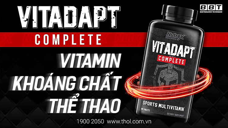 [chính hãng bbt] nutrext vitadapt - vitamin đa năng bổ sung khoáng chất và giảm stress [multivitamin] 1