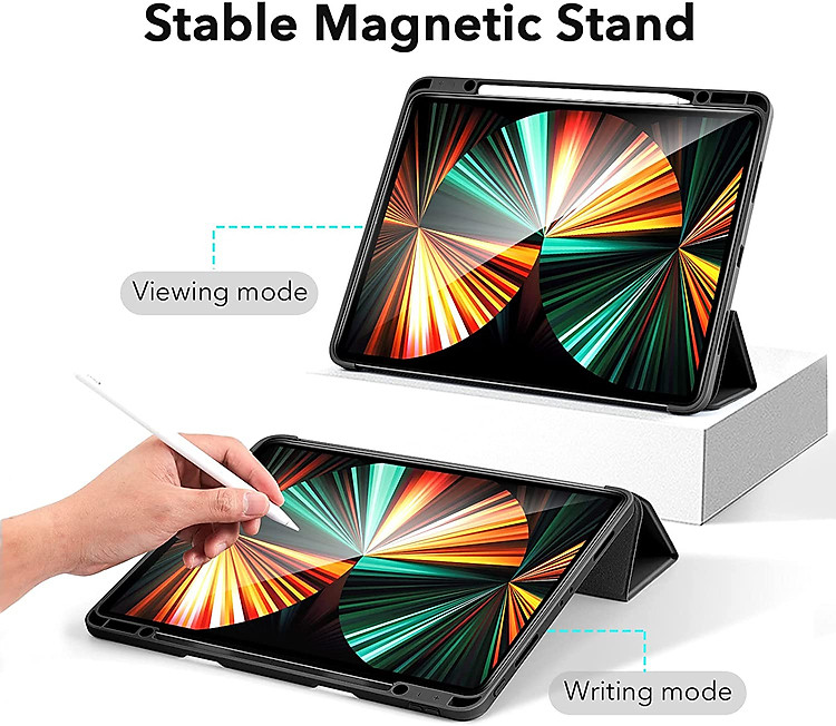 Bao Da Dành Cho iPad Pro 11 inch 2021/2022 và iPad Pro 12.9 inch 2021/2022 ESR Rebound Pencil Holder (Có khe cắm bút Apple Pencil) - Hàng Nhập Khẩu