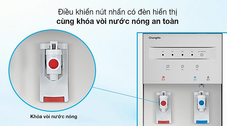 Bảng điều khiển - Máy lọc nước RO nóng lạnh ChungHo CHP-3800ST1 4 lõi