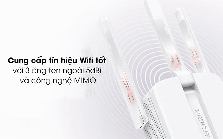 Repeater (bộ mở rộng sóng) Wifi Chuẩn N Mercusys MW300RE Trắng - Cung cấp tín hiệu Wifi chất lượng với 3 ăng ten ngoài 5dBi và công nghệ MIMO