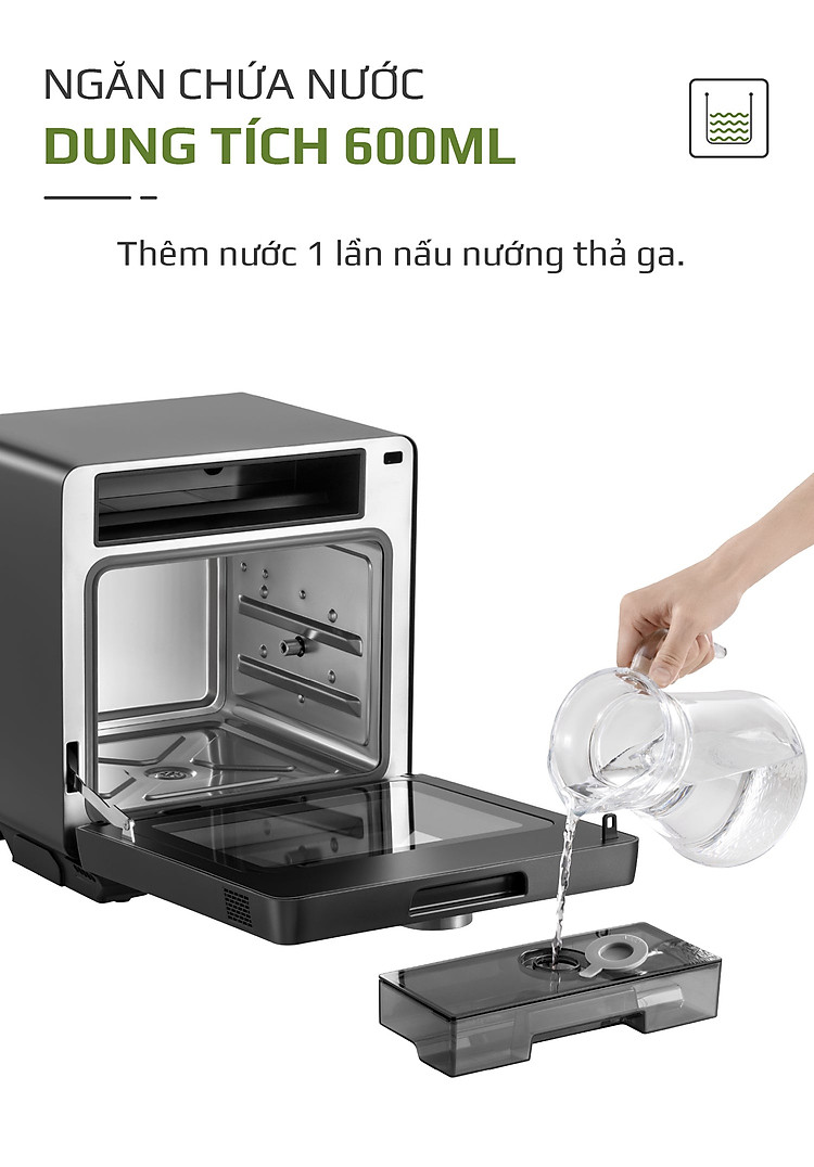 Nồi Chiên Hơi Nước Olivo SF16 Pro Thương Hiệu Mỹ Cao Cấp Gồm 56 Chức Năng Làm Bít Tết Hấp Nướng Hâm Nóng Đa Năng Dung Tích 16 Lít Công Suất 2800 W - Hàng Chính Hãng