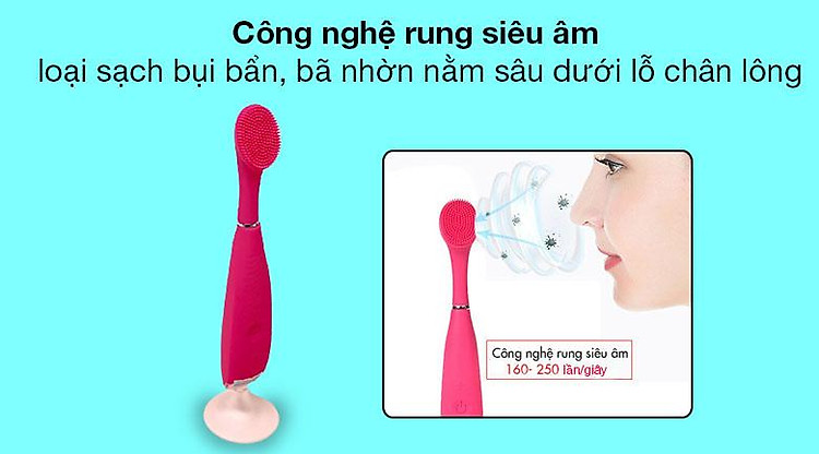 Máy rửa mặt và massage vùng mắt Rio FARA - Công nghệ rung siêu âm