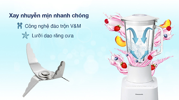 Công nghệ, công suất, lưỡi dao - Máy xay sinh tố Panasonic MX-MG5351WRA