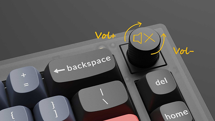 Chức năng mã hóa vòng quay của Bàn phím cơ tùy chỉnh Keychron V2