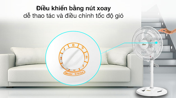 Điều khiển nút xoay - Quạt đứng Lifan Đ-616A