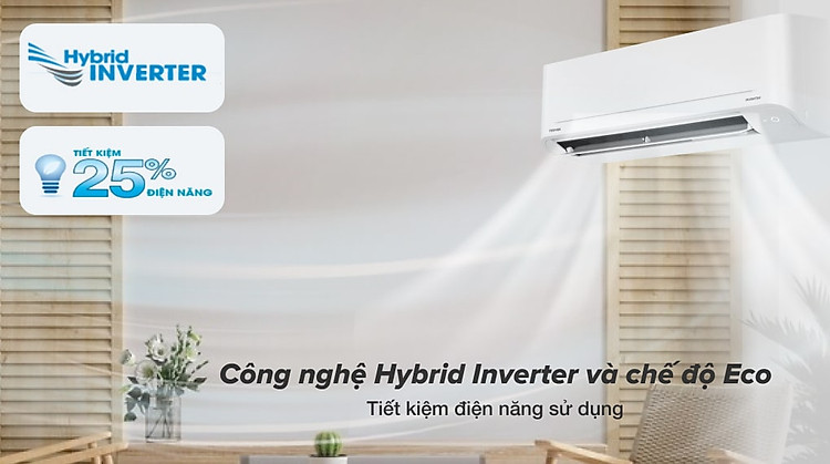 Máy lạnh Toshiba 1 HP Inverter RAS-H10C4KCVG-V - Công nghệ tiết kiệm điện