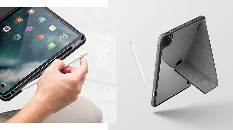 Bao Da UNIQ Moven Antimicrobial dành cho Ipad Mini 6 Kháng Khuẩn Có Khe Cắm Bút_ Hàng Chính Hãng