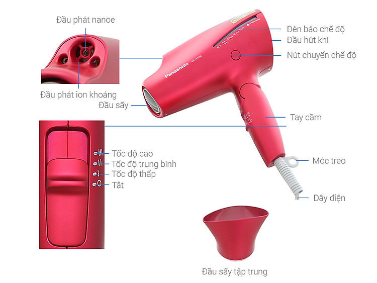 Máy sấy tóc Panasonic EH-NA98RP645