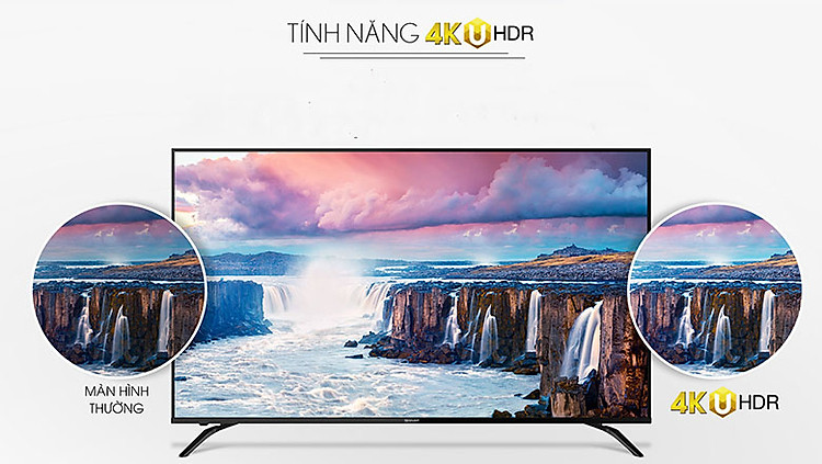 Độ phân giải UHD 4k - Android Tivi Sharp 4K 60 inch 4T-C60CK1X