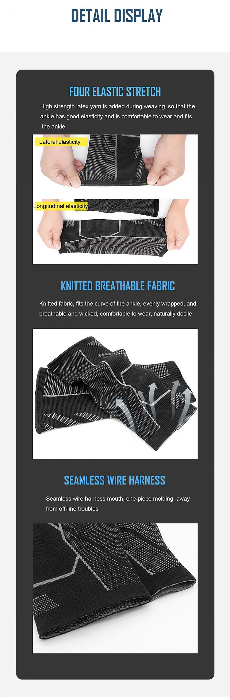 Băng bảo vệ mắt cá chân AOLIKES A-7137