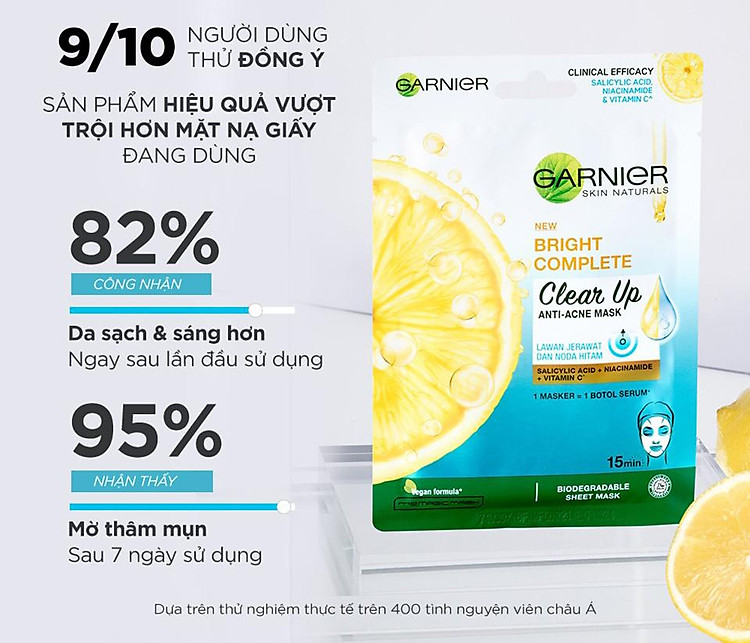 Garnier Bright Complete Clear Up Anti-Acne Mask