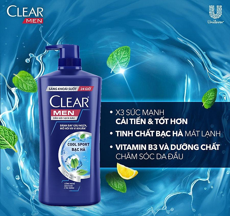 Clear Men Shampoo Cool Sport 630g (612ml)