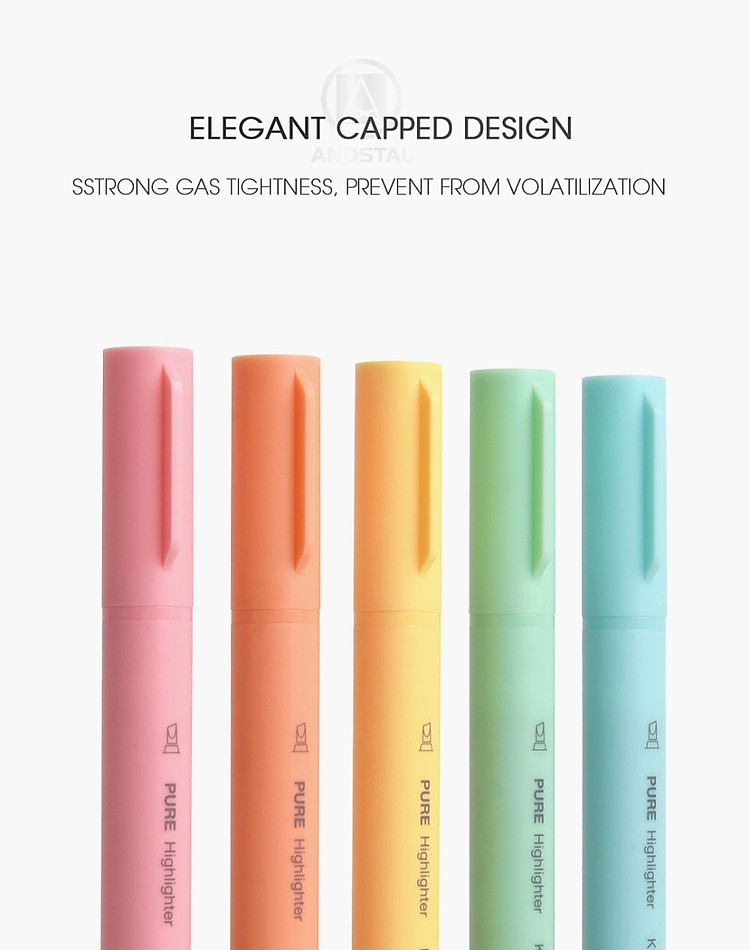 Xiaomi KACO 5 màu Bút dạ quang Bộ bút chì màu nổi bật cho trường học Bút đánh dấu VĂN PHÒNG 7
