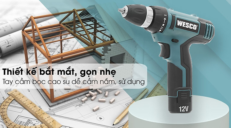 Máy khoan pin Wesco WS2532 - Thiết kế