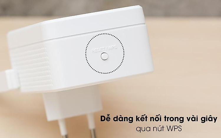 Repeater (bộ mở rộng sóng) Wifi Chuẩn N Mercusys MW300RE Trắng - Dễ dàng kết nối trong vài giây