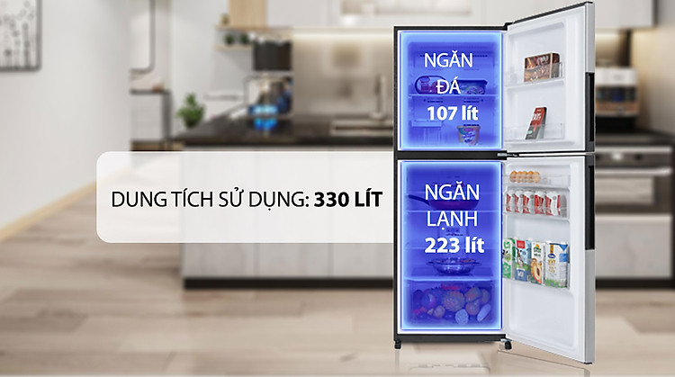 Tủ lạnh Sharp Inverter 330 lít SJ-XP352AE-SL - Dung tích