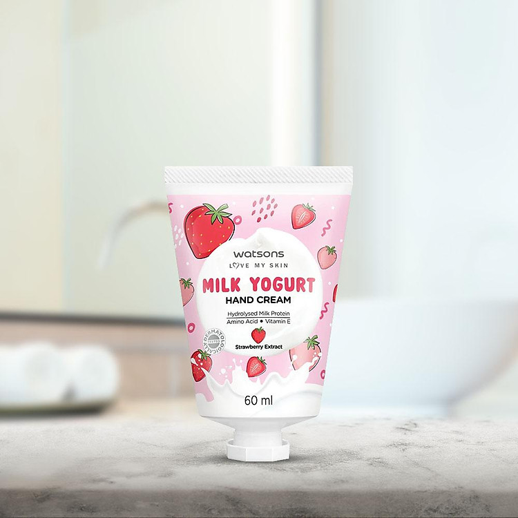 Watsons Milk Yogurt Hand Cream Strawberry Extract 60ml