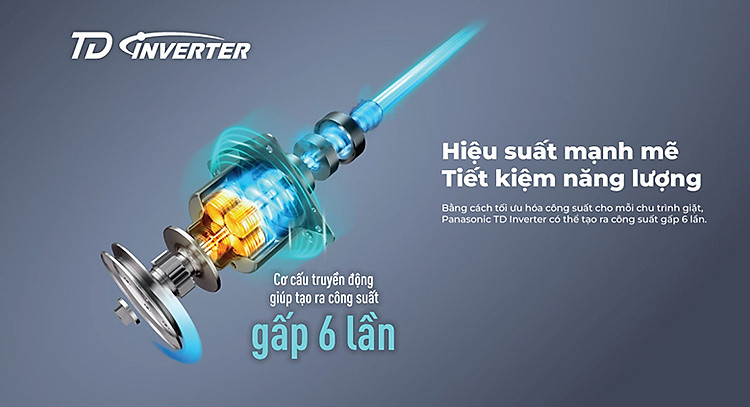 Máy giặt Panasonic Inverter 11.5kg NA-FD115V3BV lồng đứng - Công nghệ TD Inverter vận hành êm ái, tiết kiệm năng lượng